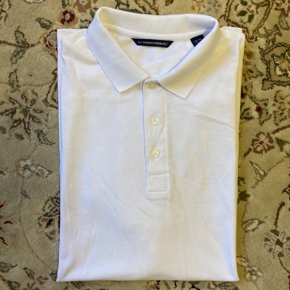 Men's Cutter & Buck White CB DryTec Golf Polo Shirt XL - Picture 10 of 10